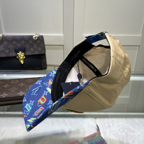 Louis Vuitton Embroidered Logo Baseball Cap Cream LV Cap