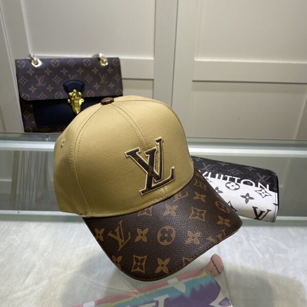Louis Vuitton Embroidered Logo Baseball Cap Gold/Brown LV Cap