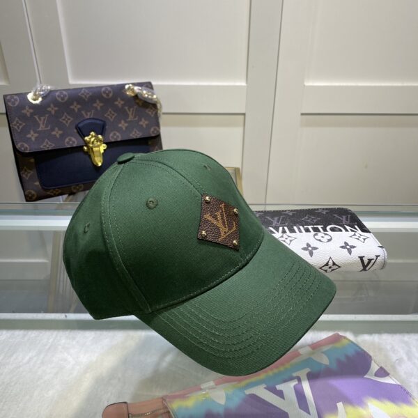 Louis Vuitton Embroidered Logo Baseball Cap Green LV Cap