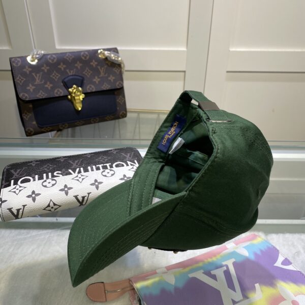 Louis Vuitton Embroidered Logo Baseball Cap Green LV Cap
