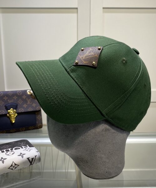 Louis Vuitton Embroidered Logo Baseball Cap Green LV Cap