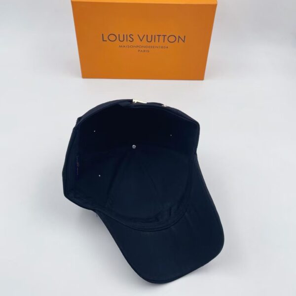 Louis Vuitton Embroidered Logo Baseball Cap Navy Blue LV Cap