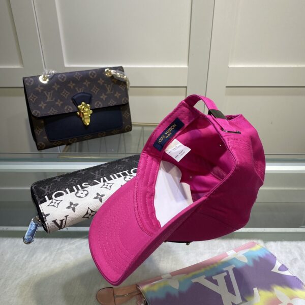 Louis Vuitton Embroidered Logo Baseball Cap Pink LV Cap