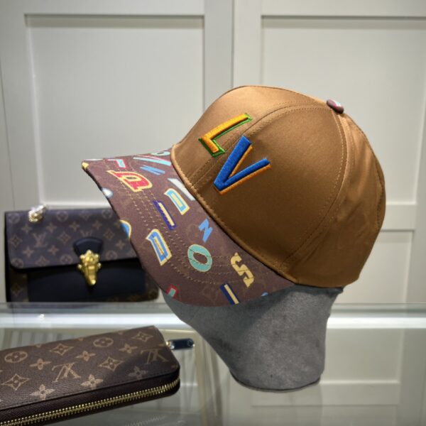 Louis Vuitton Embroidered Logo Baseball Cap Red LV Cap