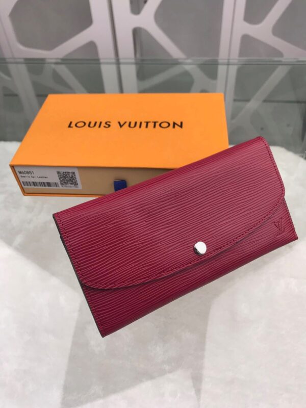 1:1 Replica Louis Vuitton Emilie Wallet Epi Fuchsia For Women, Women's Wallets 7.5in/19cm LV 