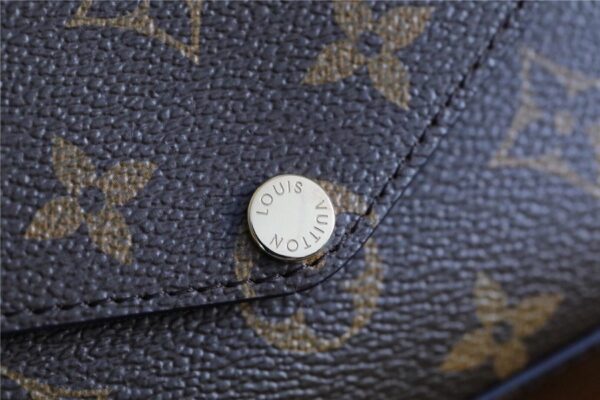 1:1 Replica Louis Vuitton Felicie Strap & Go Monogram Canvas Khaki Green For Women, Women's Wallets 6.7in/17cm LV M80091