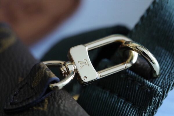 1:1 Replica Louis Vuitton Felicie Strap & Go Monogram Canvas Khaki Green For Women, Women's Wallets 6.7in/17cm LV M80091