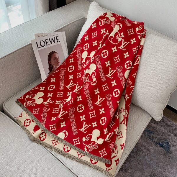 Louis Vuitton Game On Scarf Red 71in/180cm