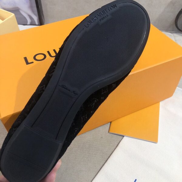 Louis Vuitton Gloria Flat Loafer Patent Monogram Material Black For Women LV