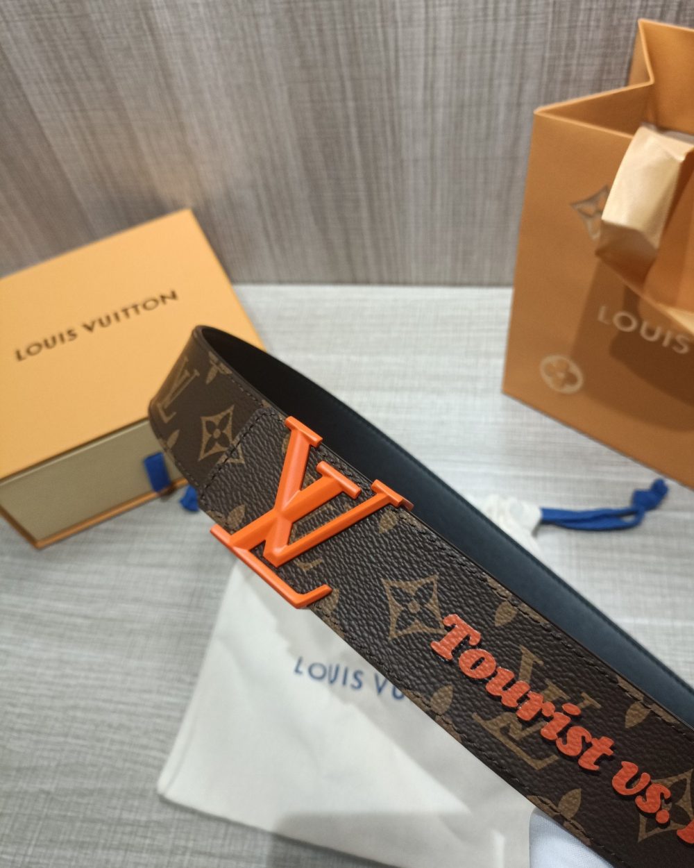 1:1 Replica Louis Vuitton Iconic Reversible LV Belt Brown LV Women Belt