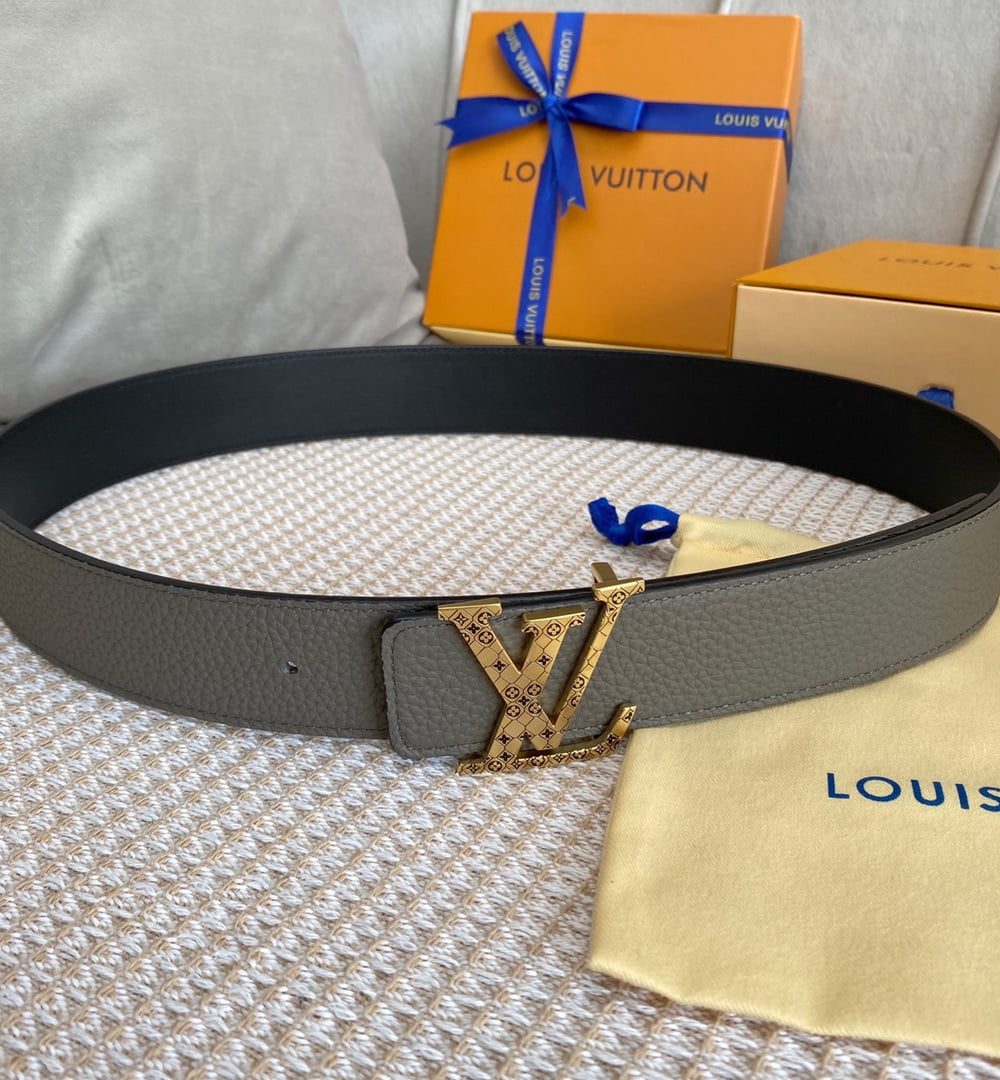 1:1 Replica Louis Vuitton Iconic Reversible LV Belt Grey LV Women Belt