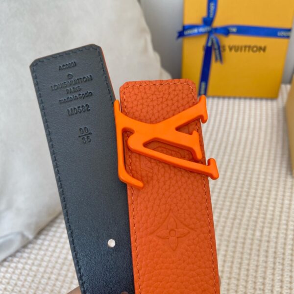 1:1 Replica Louis Vuitton Iconic Reversible LV Belt Orange LV Women Belt