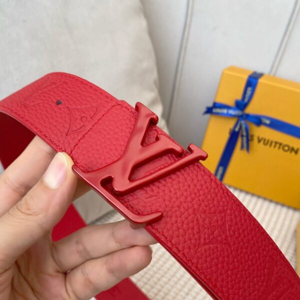1:1 Replica Louis Vuitton Iconic Reversible LV Belt Red LV Women Belt