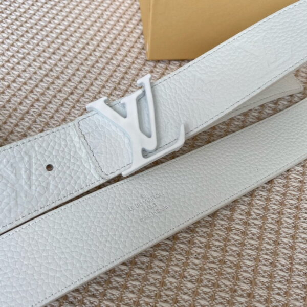 1:1 Replica Louis Vuitton Iconic Reversible LV Belt White LV Women Belt