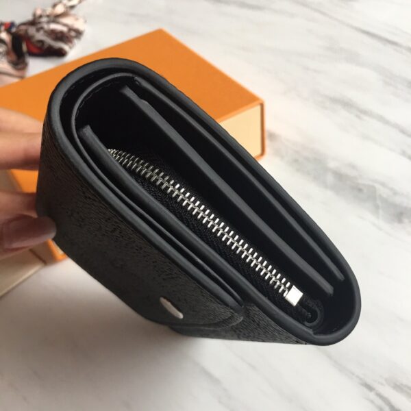 1:1 Replica Louis Vuitton Iris Compact Wallet Mahina Black For Women, Women's Wallet 4.7in/12cm LV M62540