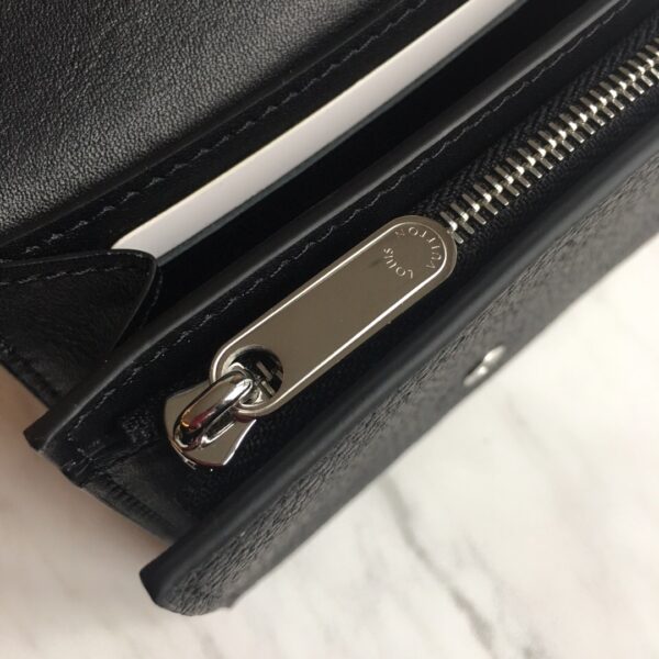 1:1 Replica Louis Vuitton Iris Compact Wallet Mahina Black For Women, Women's Wallet 4.7in/12cm LV M62540