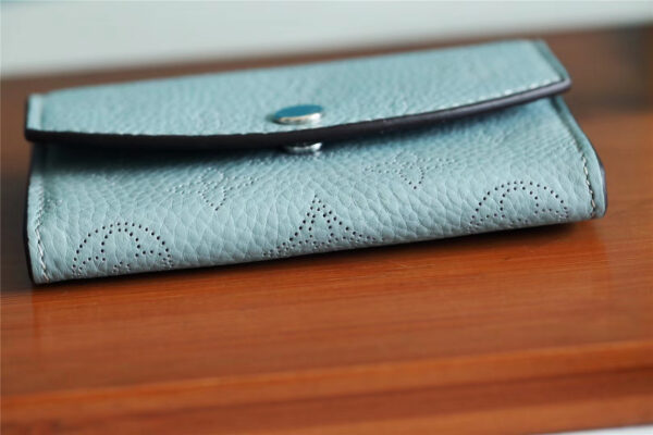 1:1 Replica Louis Vuitton Iris Compact Wallet Mahina Light Blue For Women, Women's Wallets 4.2in/12cm LV