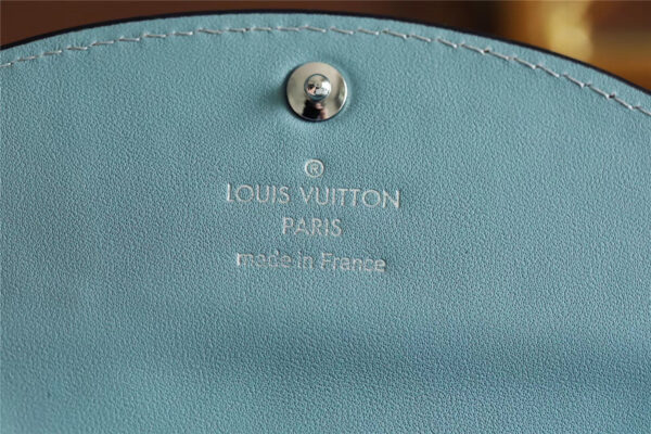 1:1 Replica Louis Vuitton Iris Compact Wallet Mahina Light Blue For Women, Women's Wallets 4.2in/12cm LV