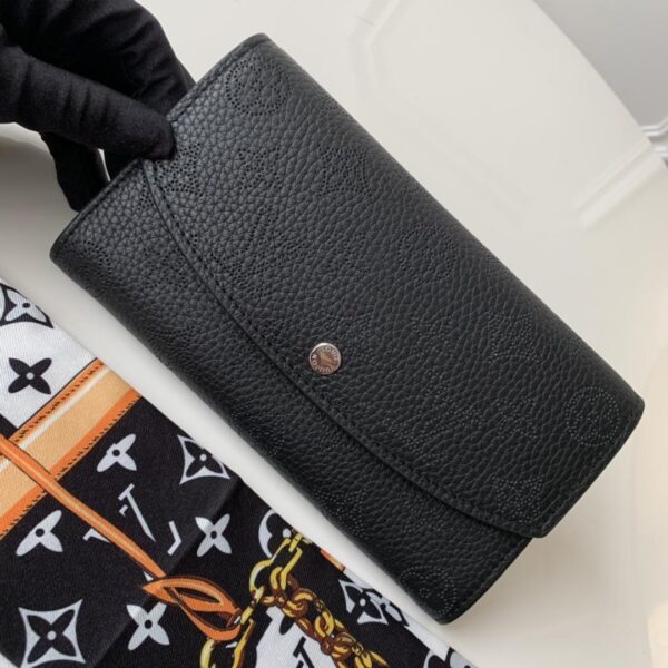 1:1 Replica Louis Vuitton Iris Wallet Monogram Canvas Black For Women, Women's Wallet 7.48in/19cm LV M60143