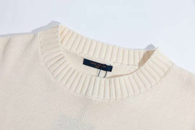 louis vuitton jacquard duck crewneck sweatshirt cream for men