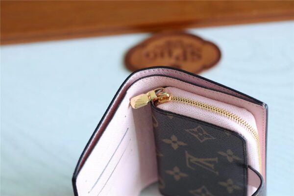1:1 Replica Louis Vuitton Juliette Wallet Monogram Canvas Rose Ballerine Pink For Women, Women's Wallets 5.1in/13cm LV M80973