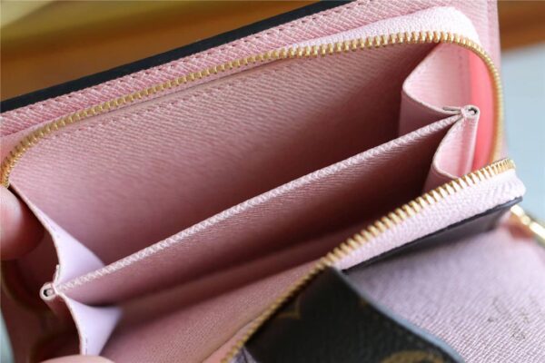 1:1 Replica Louis Vuitton Juliette Wallet Monogram Canvas Rose Ballerine Pink For Women, Women's Wallets 5.1in/13cm LV M80973