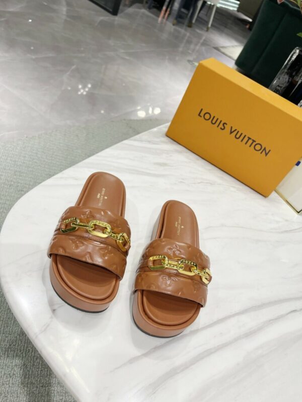 Louis Vuitton Jumbo Flatform Mule Brown For Women LV