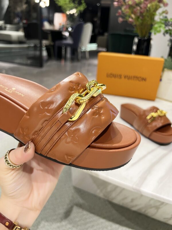 Louis Vuitton Jumbo Flatform Mule Brown For Women LV