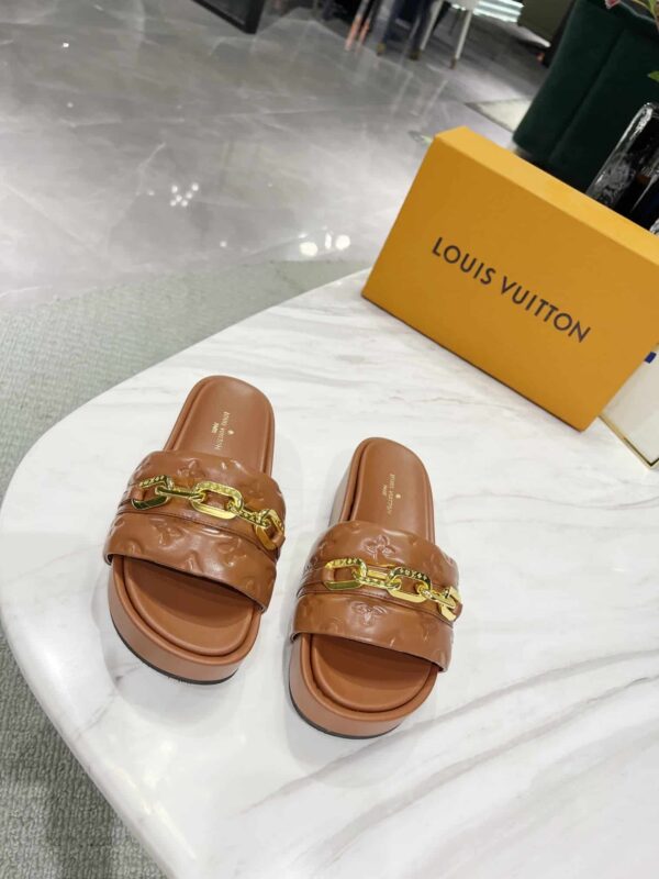 Louis Vuitton Jumbo Flatform Mule Brown For Women LV