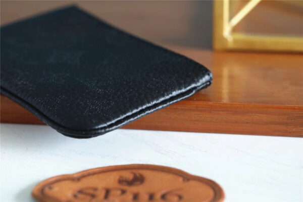 1:1 Replica Louis Vuitton Key Pouch Mahina Black For Women, Women's Wallets 5.1in/13cm LV