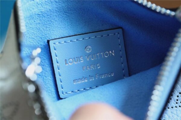 1:1 Replica Louis Vuitton Key Pouch Mahina Magnolia Blue For Women, Women's Wallets 5.1in/13cm LV 