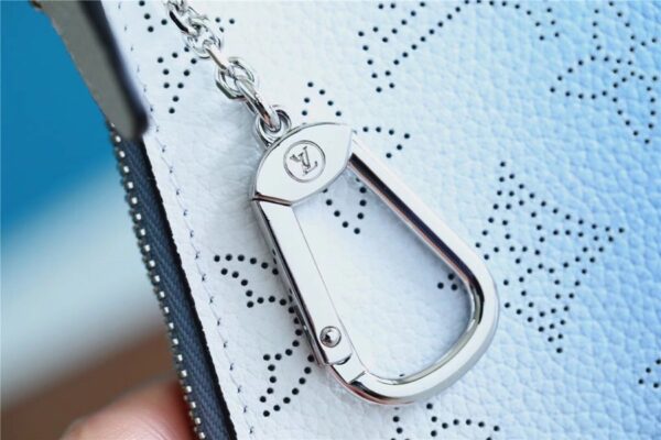 1:1 Replica Louis Vuitton Key Pouch Mahina Magnolia Blue For Women, Women's Wallets 5.1in/13cm LV 
