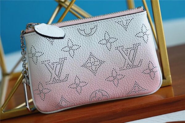 1:1 Replica Louis Vuitton Key Pouch Mahina Magnolia Pink For Women, Women's Wallets 5.1in/13cm LV M69508