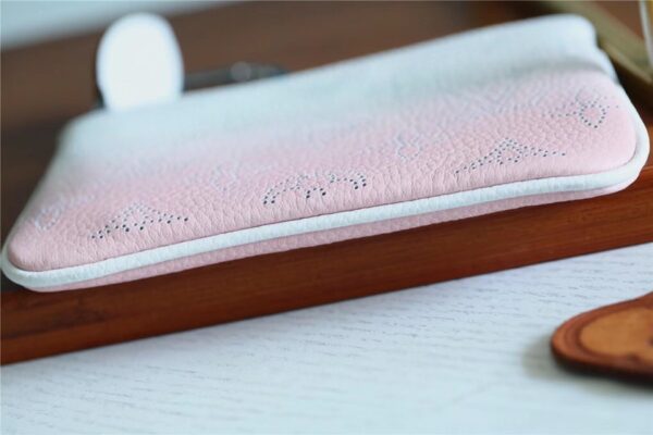 1:1 Replica Louis Vuitton Key Pouch Mahina Magnolia Pink For Women, Women's Wallets 5.1in/13cm LV M69508
