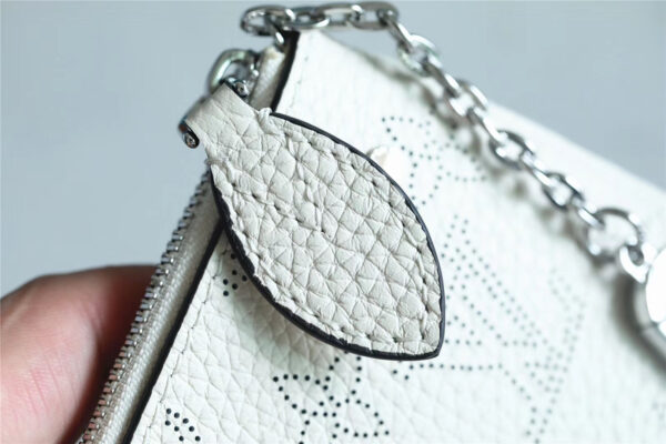 1:1 Replica Louis Vuitton Key Pouch Mahina White For Women, Women's Wallets 5.1in/13cm LV