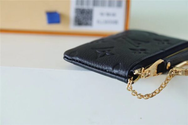 1:1 Replica Louis Vuitton Key Pouch Monogram Empreinte Black For Women, Women's Wallets 4.7in/12cm LV M80879