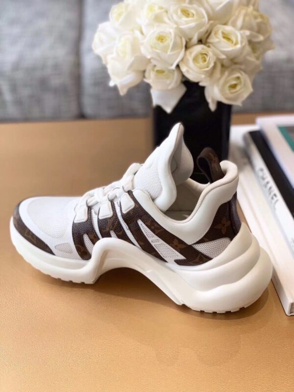 Louis Vuitton LV Archlight Sneaker Patent Monogram Material And Technical Fabrics White For Women LV 1A43L1