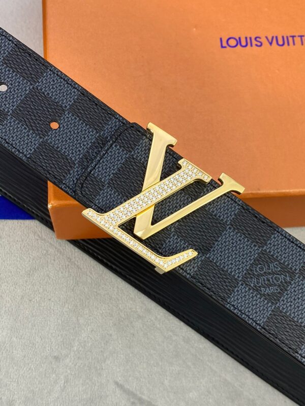 1:1 Replica Louis Vuitton LV Beaded Reversible Belt Damier Eclipse, LV Women Belt