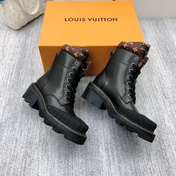 Louis Vuitton LV Beaubourg Ankle Boot Black For Women LV 1A94N6