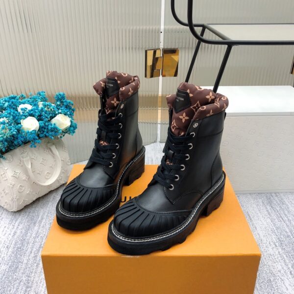 Louis Vuitton LV Beaubourg Ankle Boot Black For Women LV 1A94N6
