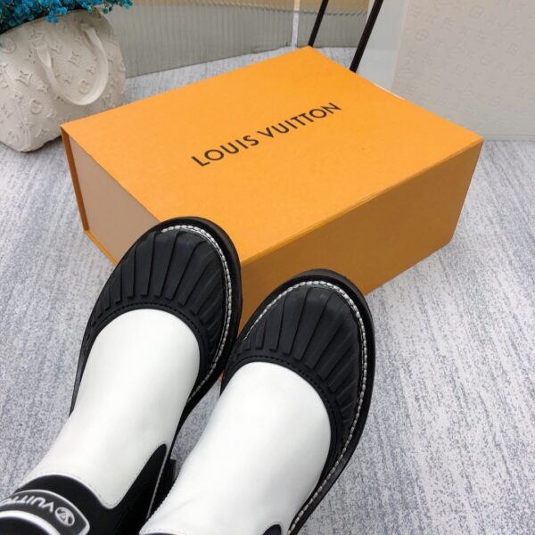 Louis Vuitton LV Beaubourg Ankle Boot Neoprene Black/White For Women LV 1A9GYE
