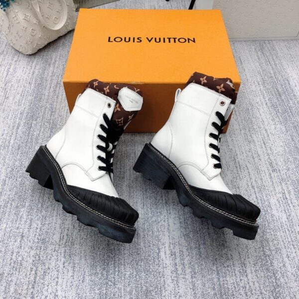 Louis Vuitton LV Beaubourg Ankle Boot White For Women LV