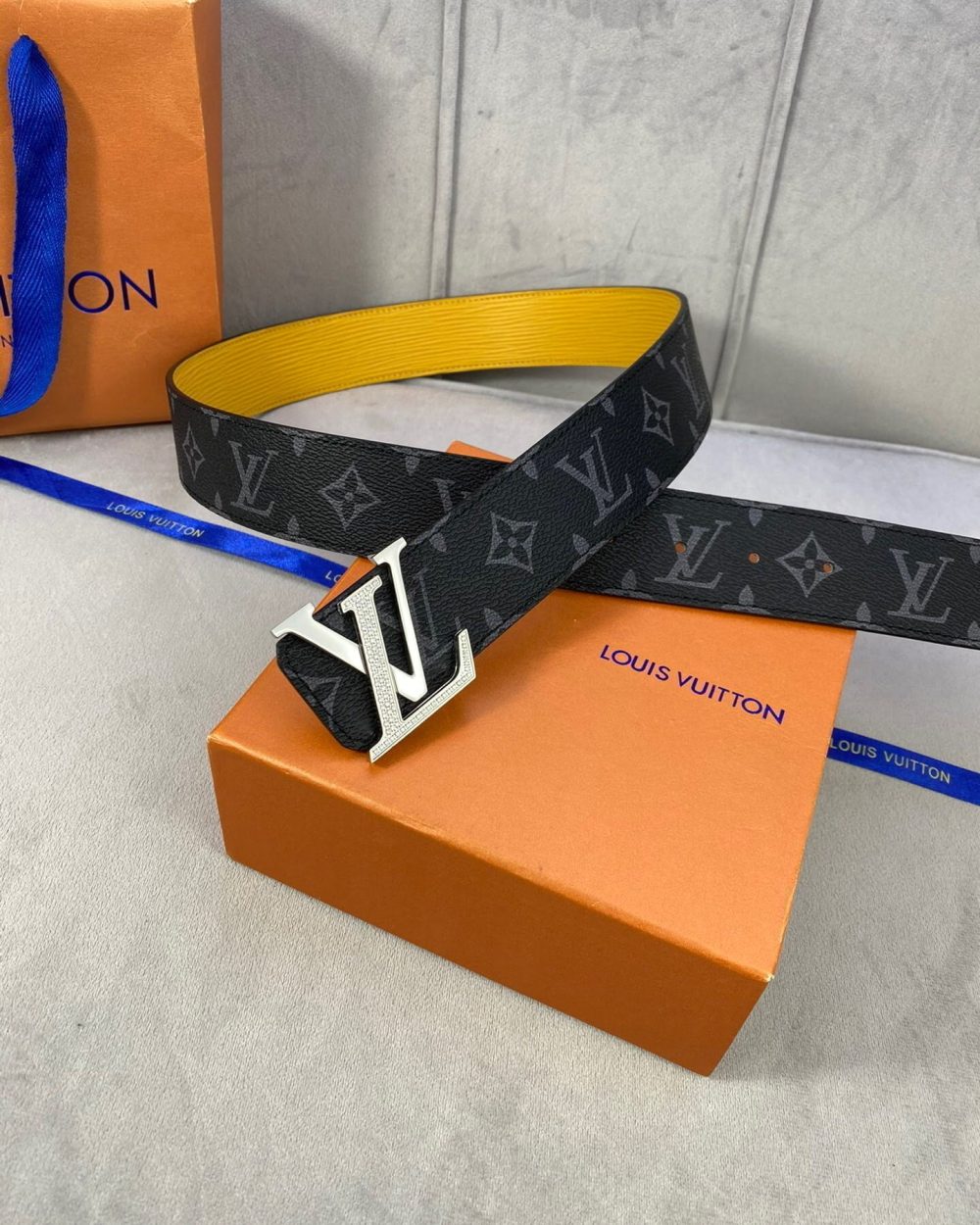 1:1 Replica Louis Vuitton LV Diamond Reversible Belt Monogram Eclipse, LV Women Belt