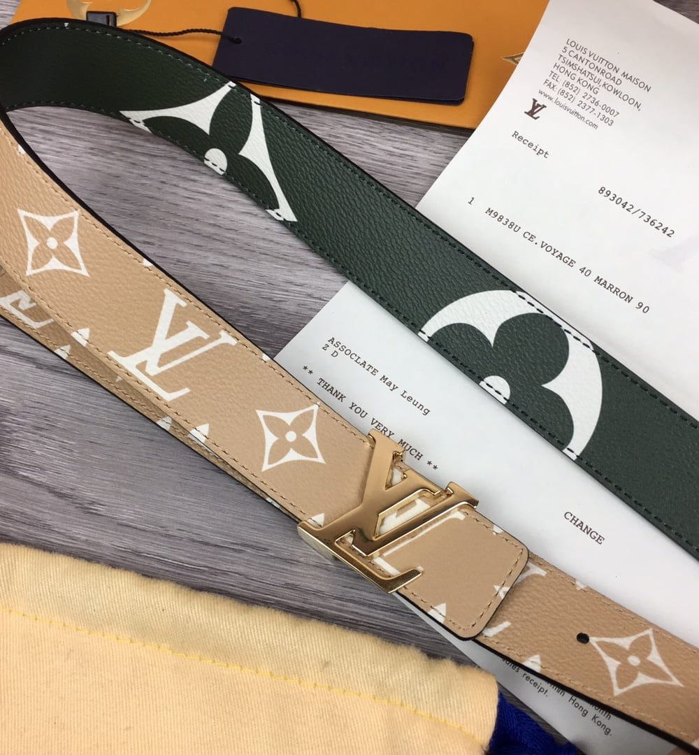 1:1 Replica Louis Vuitton LV Iconic Reversible Belt Monogram, LV Women Belt