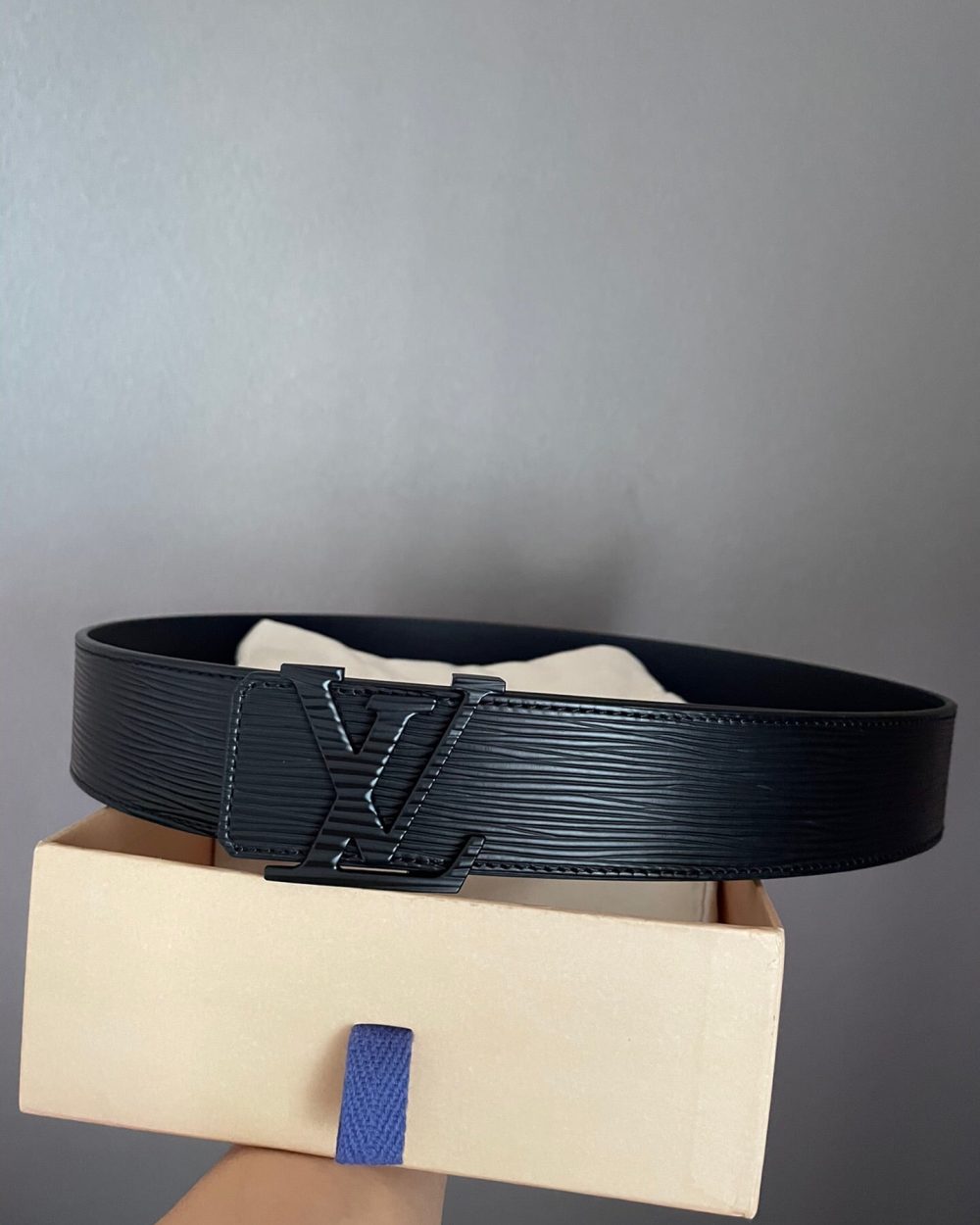 1:1 Replica Louis Vuitton LV Initiales Epi Black, LV Women Belt M9229S