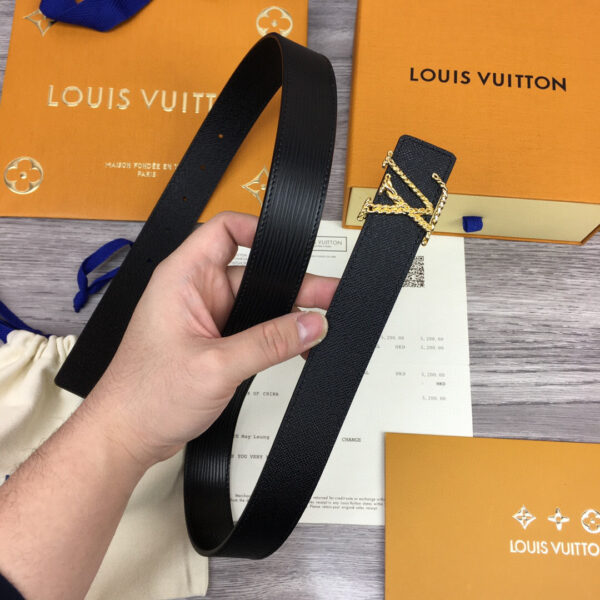 1:1 Replica Louis Vuitton LV Malletier Belt Epi Gold Toned Hardware LV Women Belt 