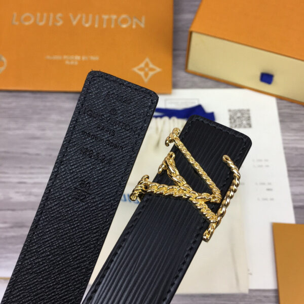 1:1 Replica Louis Vuitton LV Malletier Belt Epi Gold Toned Hardware LV Women Belt 