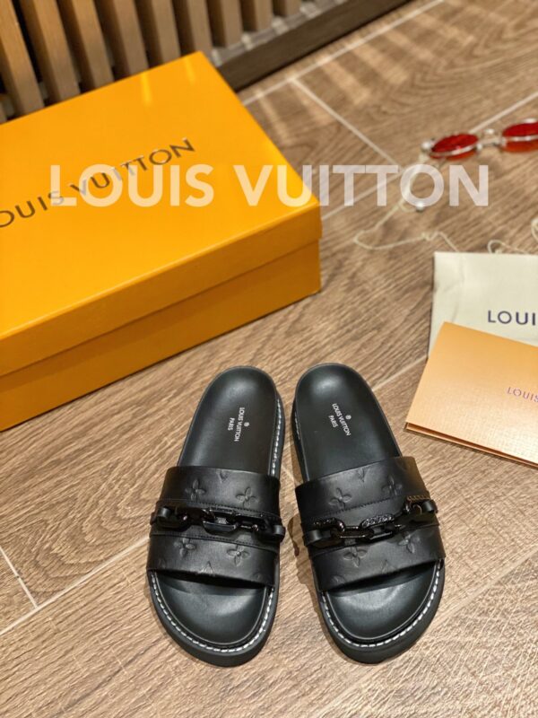 Louis Vuitton LV Sunset Flat Comfort Mule Black For Women LV