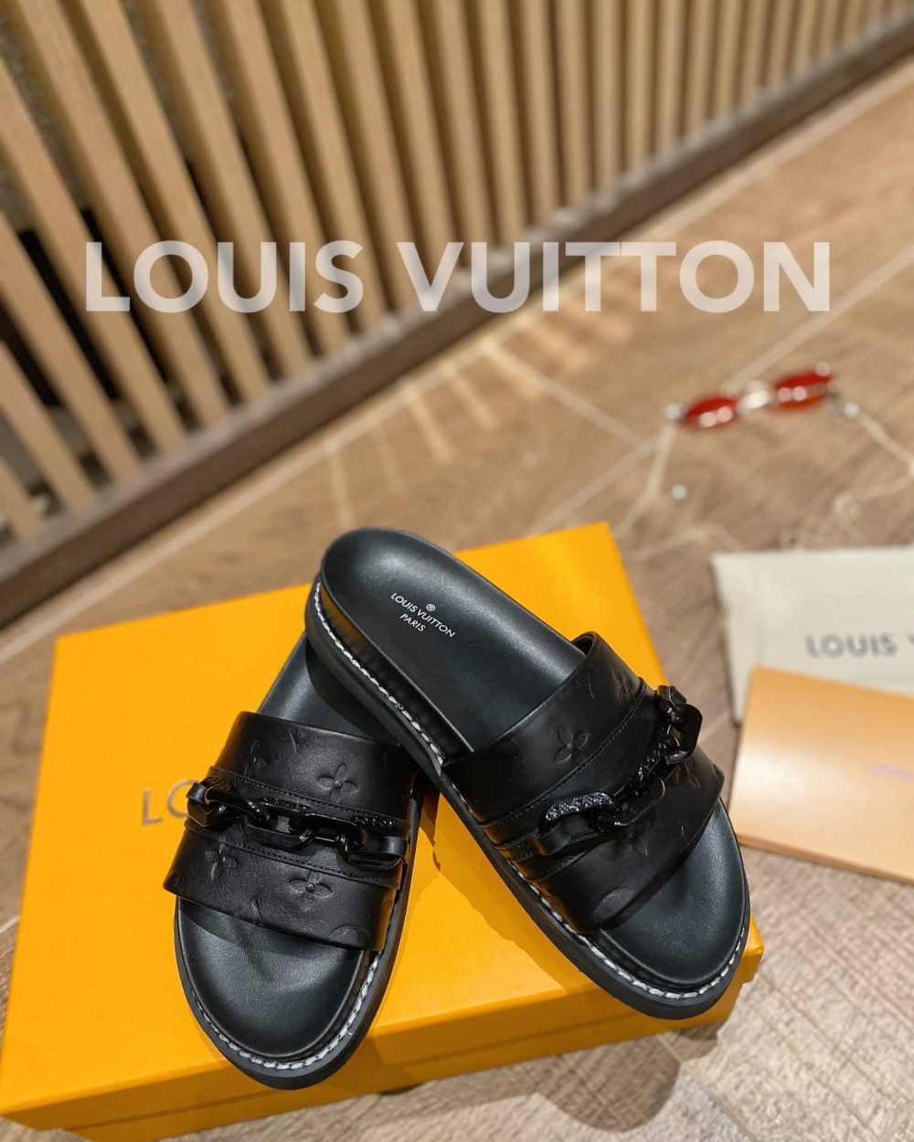 Louis Vuitton LV Sunset Flat Comfort Mule Black For Women LV
