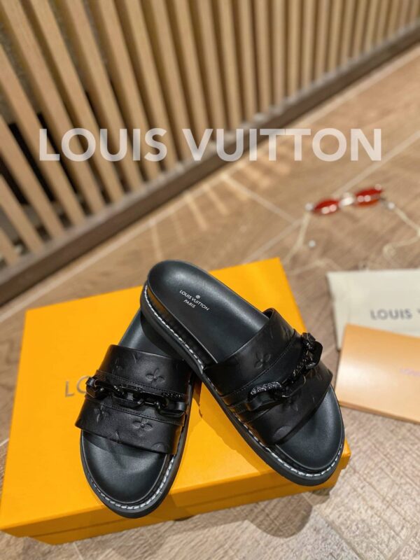 Louis Vuitton LV Sunset Flat Comfort Mule Black For Women LV